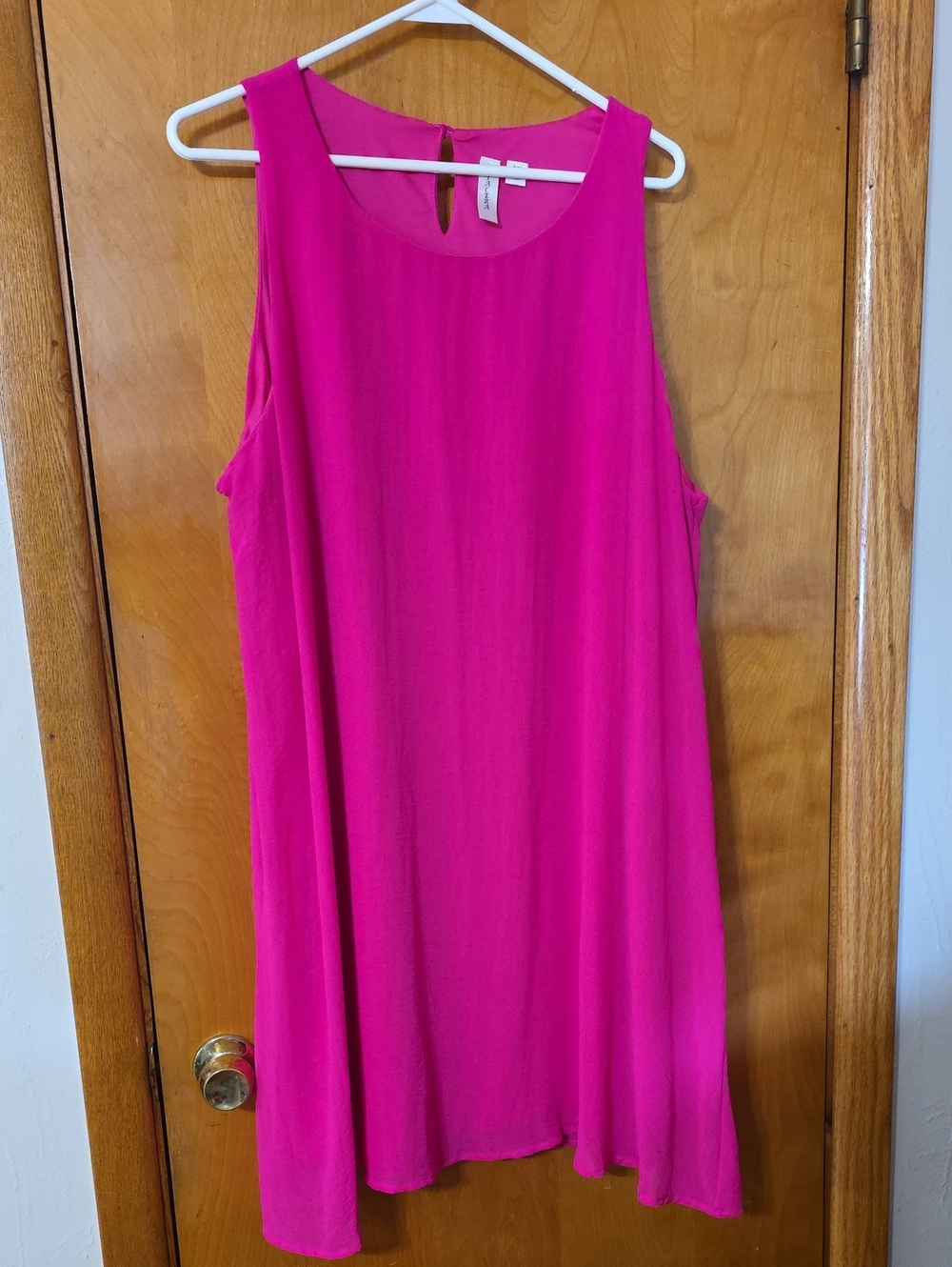 Tacera Sleeveless Midi Dress in Vibrant Fuchsia